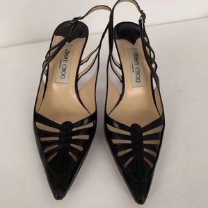 Jimmy Choo 38.5 Leather Heels